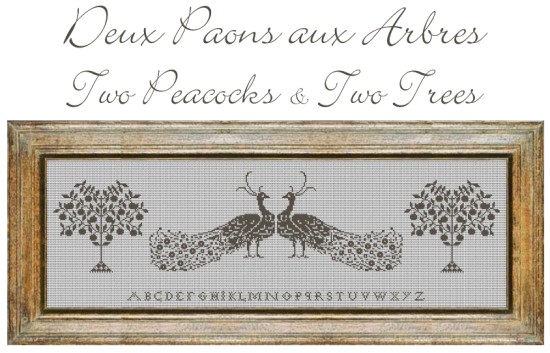Deuz paons aux Arbres
